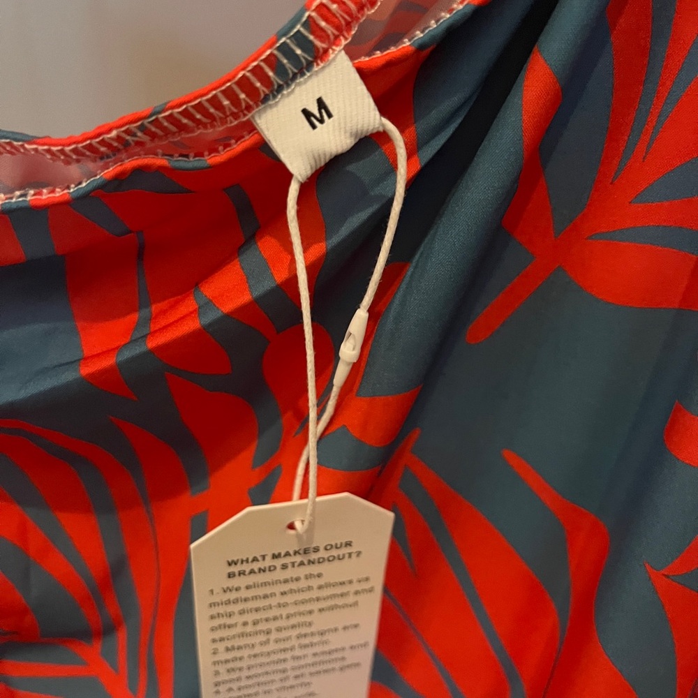 One-Shoulder Floral Dress | Size M | NWT - Picture 4 of 5